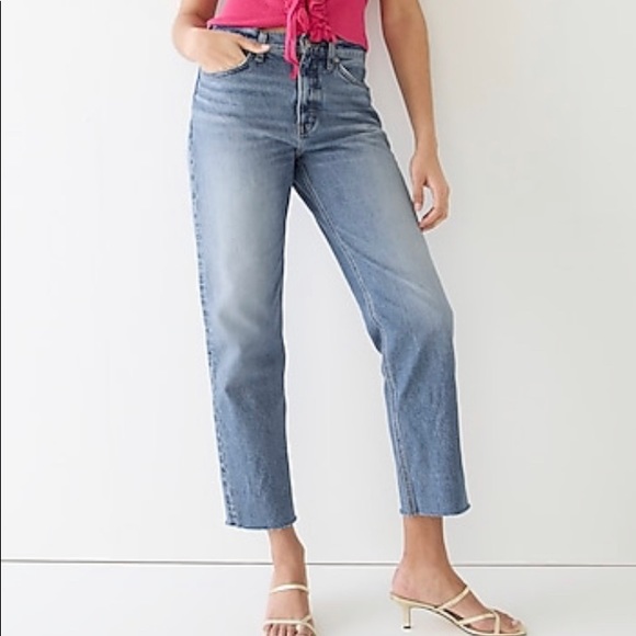 NWT JCrew High-rise '90s classic straight jean in Downtown wash